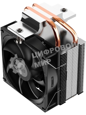 Кулер для процессора PCCooler R200 S115X/1200/1700/AM4/AM5 (TDP 110W, 90мм Non LED Fan, 2 тепловые трубки 6мм, 2200RPM, 28,3dBa)