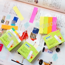 Закладки самокл. индексы бумажные Hopax 21612 12x50мм 4цв.в упак. 100лист европодвес