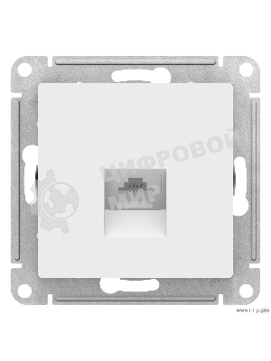 Розетка компьютерная RJ45, механизм, белый