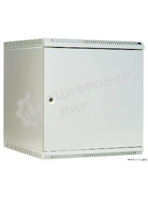 Шкаф настенный ЦМО ШРН-Э-9.500.1 9U 600x520 мм пер. дв. стал. лист несъемные бок. пан. серый