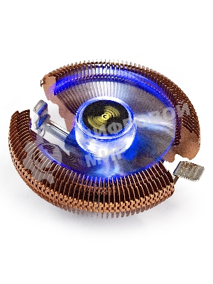 Кулер для процессора ExeGate Wizard EE91-Cu.BLUE бронзовый, 90 мм, алюминий/медь, 2200 об/мин, 22 дБ, 3 pin, 80 Вт, 45 мм