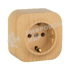 Розетка 1-м ОП Quteo 16А с заземл. дерево Legrand 782271