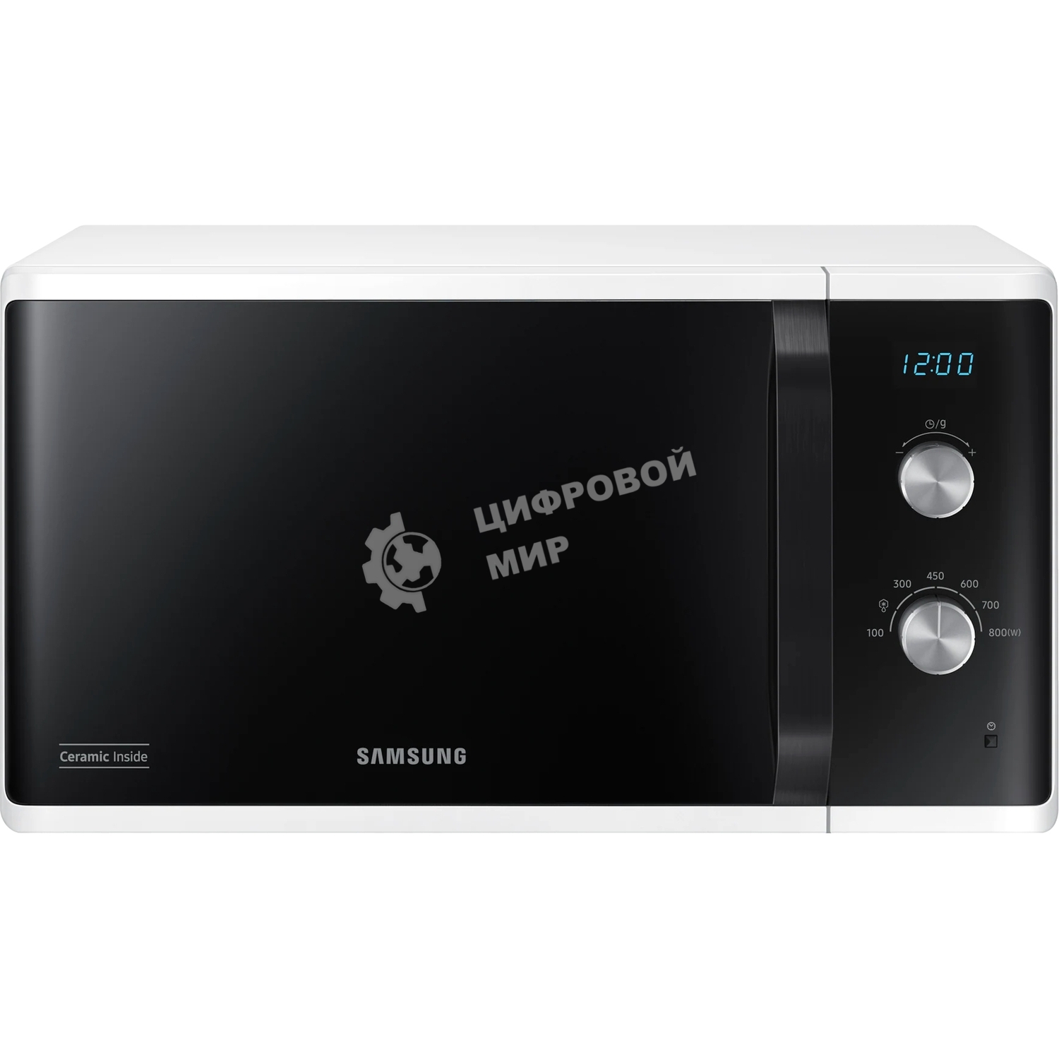 Микроволновая печь Samsung MS23K3614AW белый, 23 л, 800 Вт, переключатели - поворотный механизм