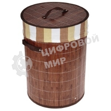 Корзина для белья Рыжий кот бамбук, черный, размер:34,5*50см (104487)