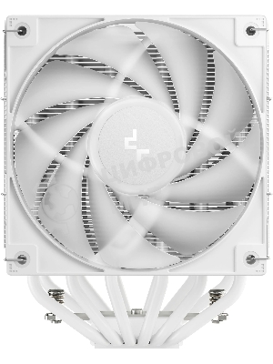 Кулер для процессора DEEPCOOL AG620 WH ARGb V2 LGA20XX/1700/1200/115X/AM5/AM4 (9шт/кор, TDP 260W, PWM, ARGb DUAL Fan 120мм, 6 тепл. трубок, белый) RET