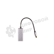 Кабель-переходник USB 3.1 Type-C -->RJ-45 1000Mbps Ethernet, Aluminum Shell, 0.15м VCOM DU320M