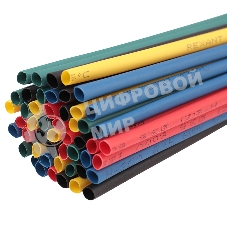 Термоусаживаемые трубки Rexant 3,5/1,75 мм, набор пять цветов, упаковка 50 шт. по 1 м