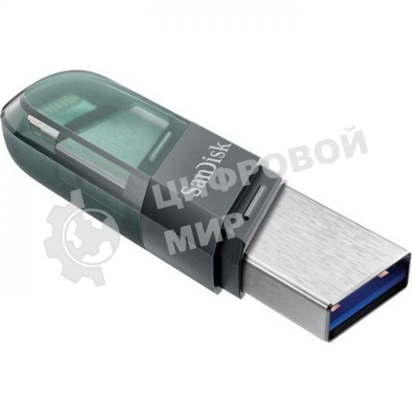 Флешка USB Sandisk 128Gb iXpand Flip SDIX90N-128G-GN6NE USB3.1 зеленый/серебристый