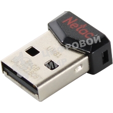 Флешка USB Netac UM81 (NT03UM81N-064G-20BK), 64Gb, USB 2.0, R/W 30/10, черный/красный