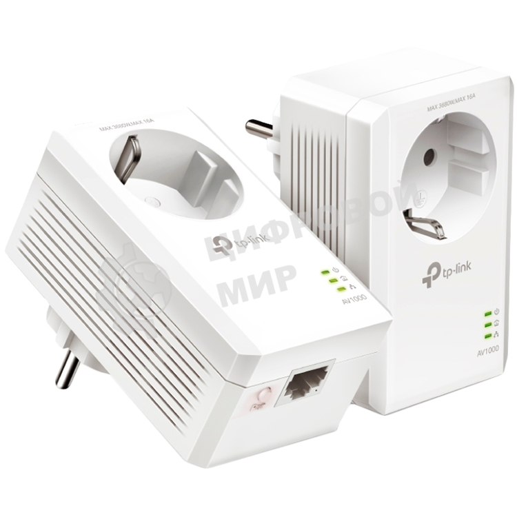 Сетевой адаптер TP-Link AV1000 Gigabit Passthrough Powerline Starter KitSPEED: 1000 Mbps PowerlineSPEC: Broadcom CPU, HomePlug AV2, 1+1 Gigabit PortFEATURE: Plug and Play, tpPLC Utility, Pair for More Security, Extra Power SocketKIT: 2× TL-PA7017P