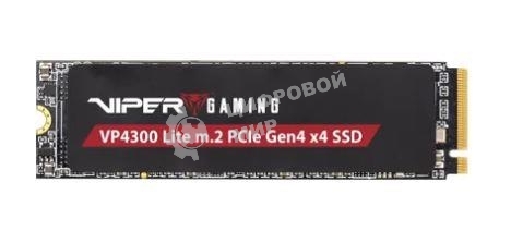 Накопитель SSD Patriot Viper VP4300 Lite, 2Tb, PCIe 4.0 x4, M.2 2280, NVMe, R/W 7400/6400, с радиатором