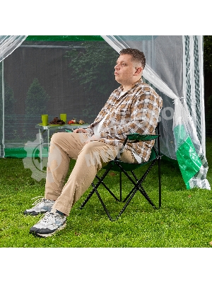 Стул складной Palisad Camping с подлокотниками и подстаканниками 81х51х86 см