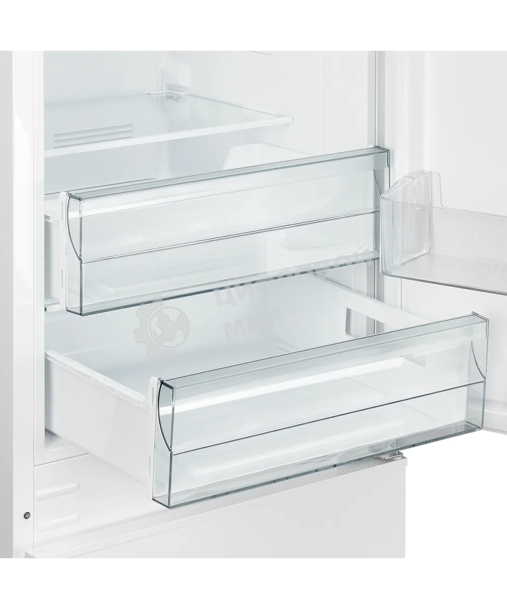 Встраиваемый холодильник Kuppersberg RBN 1763, полезный объем 233 л, сенсорное управление, полезный объем морозильной камеры 63 л, No Frost, LED подсветка, перенавешиваемые двери, суперзаморозка, отсек для овощей, белый