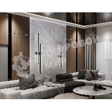 Настенный светодиодный светильник Ambrella light FL6162 BK черный 28W 3000K-6400K 810*120*65
