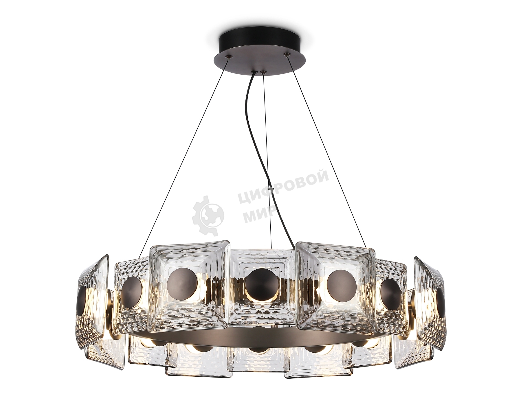 Светильник Ambrella light LH31030 GR/SM серый/дымчатый 72W 3000K D700*150