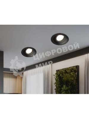 Встраиваемый поворотный точечный светильник Ambrella light TN102756 BK черный IP20 GU5.3 D98*32