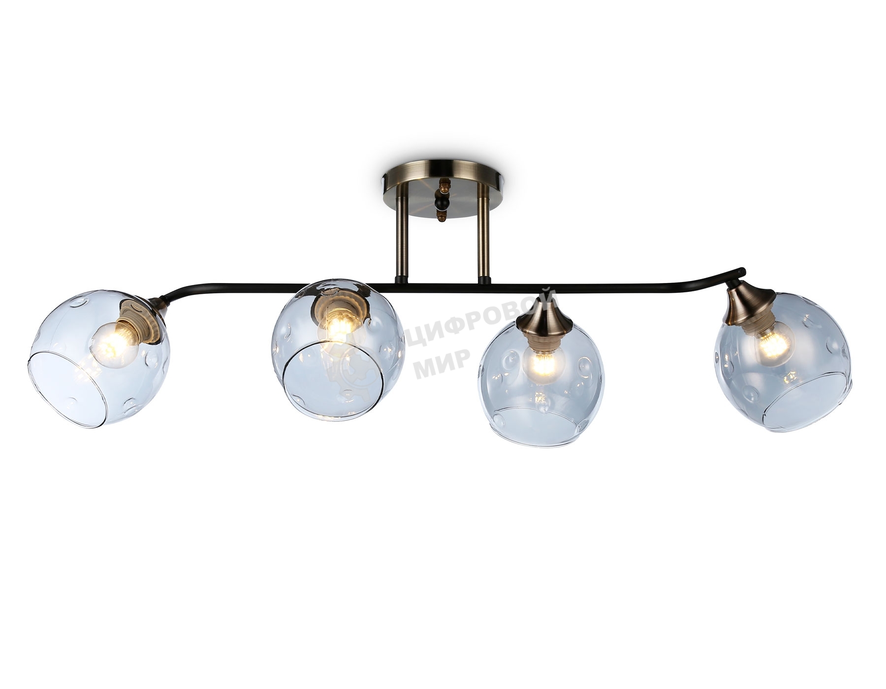 Подвесной светильник TR303011/4 SB/BK/SM  бронза/черный/дымчатый E27/4 max 40W 780*350*240