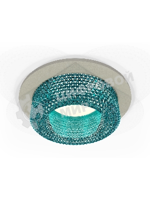Комплект встраиваемого светильника Ambrella light XC7623023 SGR/BL серый песок/голубой MR16 GU5.3 (C7623, N7194)