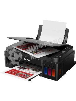МФУ струйное Canon PIXMA G3416 (2315C052), А4, цветной, печ. 8.8 стр/мин. (ч/б) 5 стр/мин. (цвет), скан. до 3 стр/мин., 4800x1200 dpi (печать) 1200х600 dpi (скан.), USB, Wi-Fi