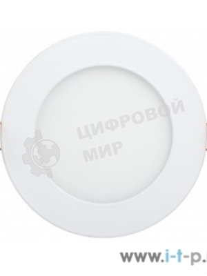 Светильник IEK LDVO0-1606-1-12-6500-K01 ДВО 1606 белый круг LED 12Вт 6500К IP20 алюм. корпус, диам 170 мм