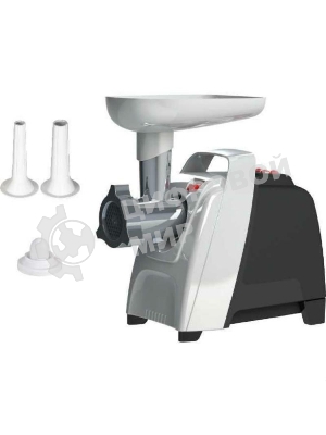 Мясорубка электрическая Аксион М61.01 черно-серебристый, 2000 Вт, 4.0 кг/мин, реверс, защита от перегрузки, насадки - 4