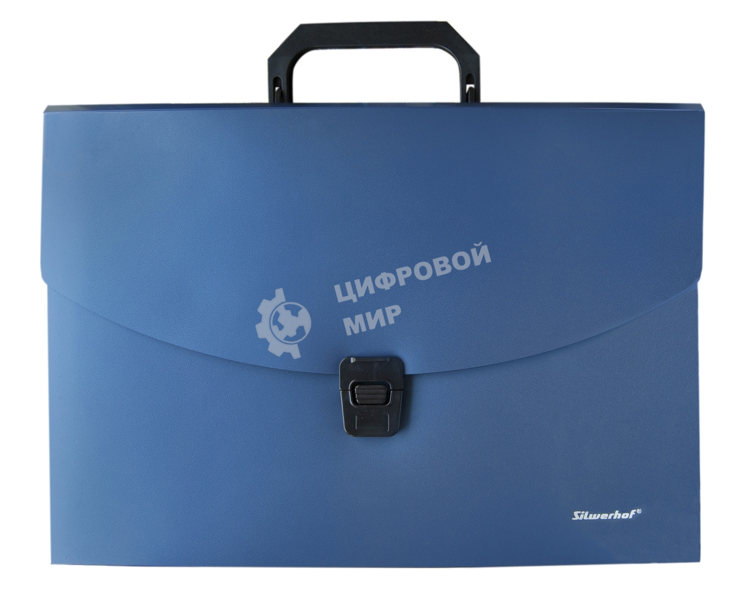 Папка-портфель Silwerhof Perlen 322716-02 6 отделений, A4, пластик, синий металлик