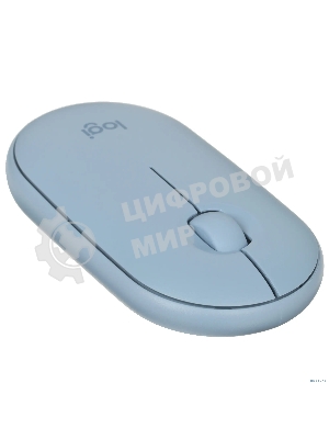 Мышь беспроводная Logitech Pebble M350 синий, 1000 dpi, радиоканал, Bluetooth, USB, кнопки - 3