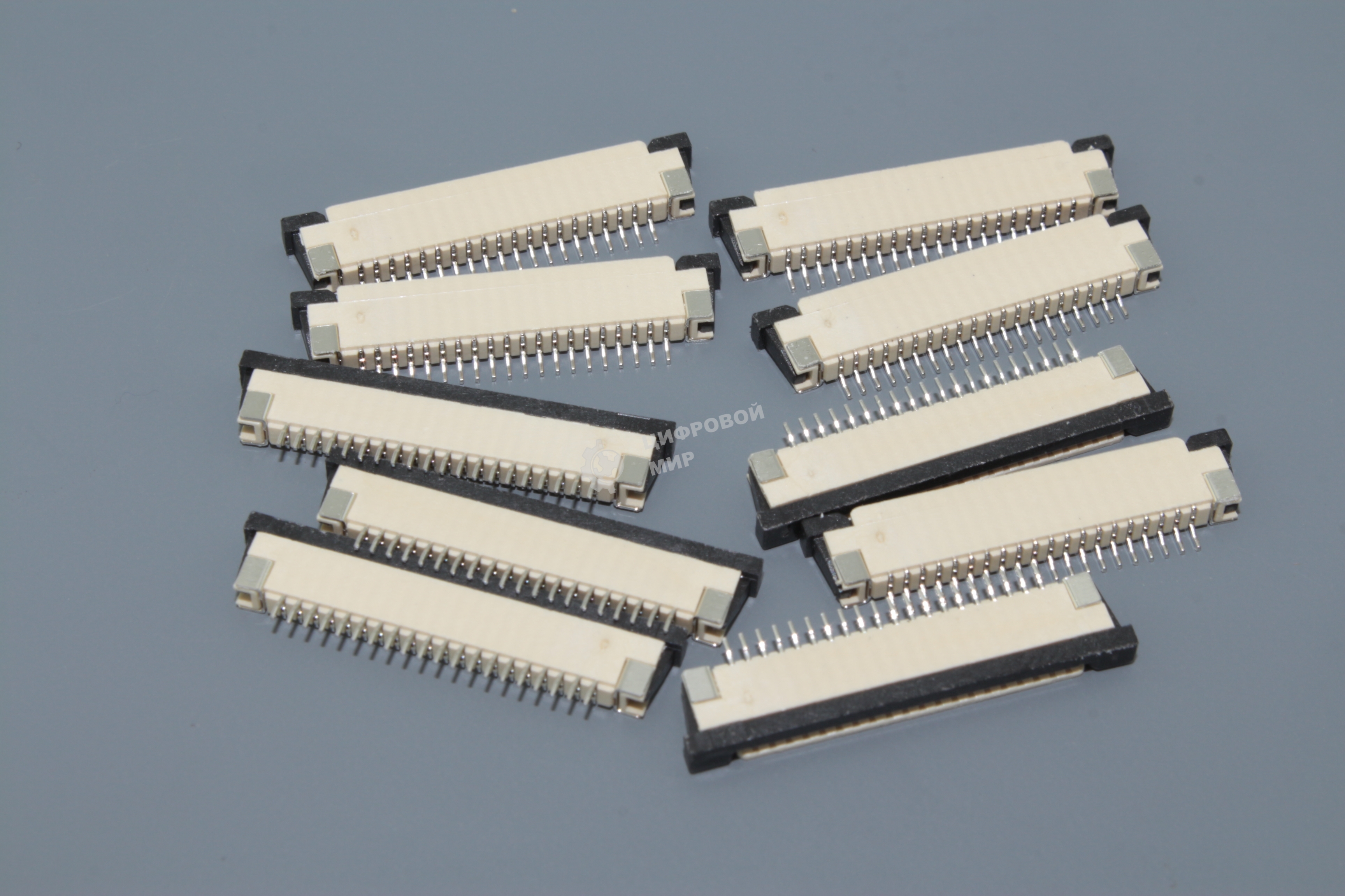 Разъем FPC Half Coverage Top Contact 1.0K-BS-20PWB 20 pin высота 2мм шаг 1мм 10 шт