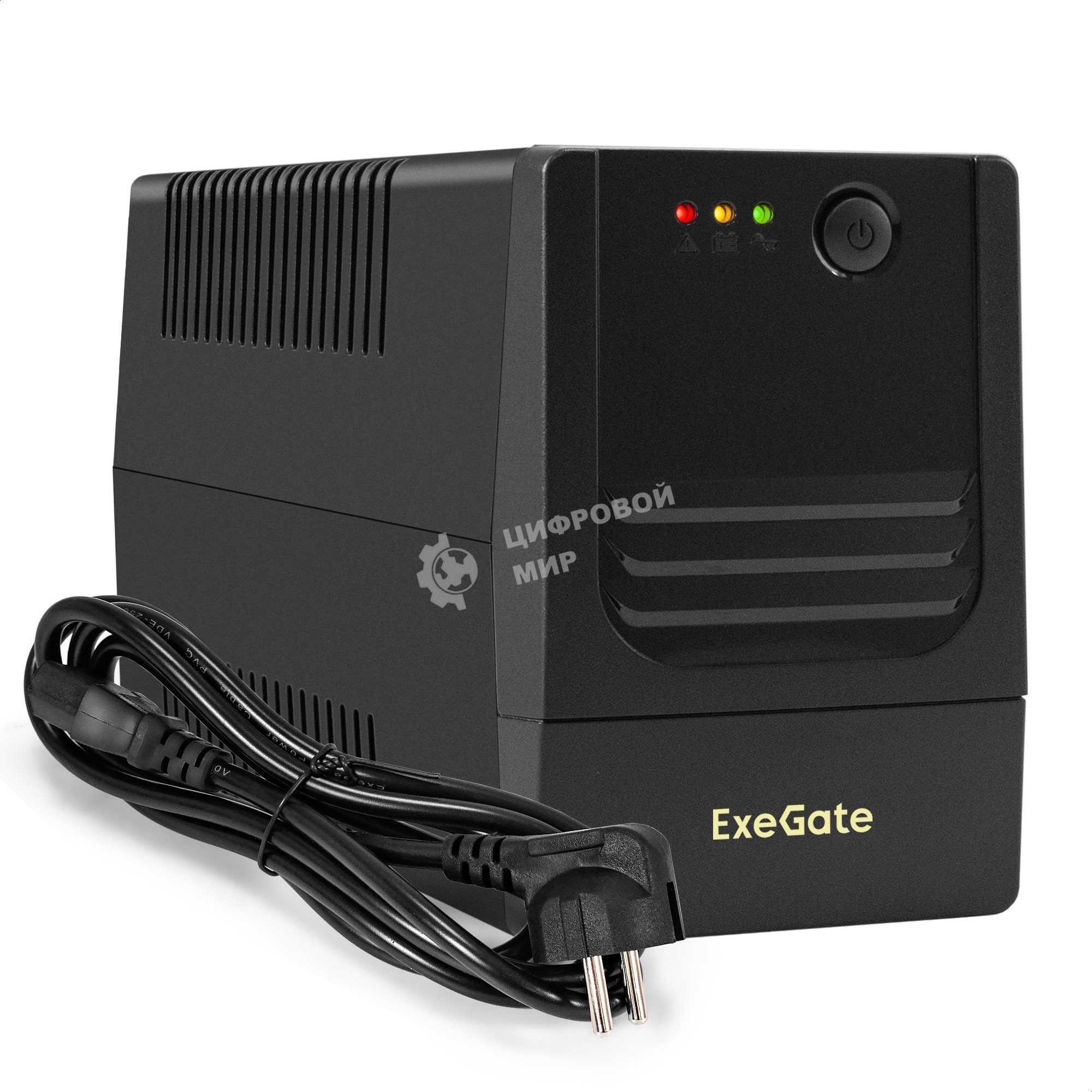 Источник бесперебойного питания ExeGate Power NB-850.LED.AVR.4C13 (850VA/510W, LED, AVR, 4*C13, батарея 12V 9Ah, черный)