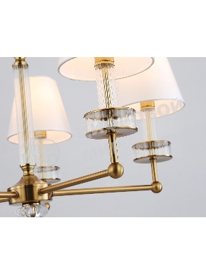 Люстра Ambrella light LH71021/5 BS/WH латунь/белый E14*5 max 40W D670*1130