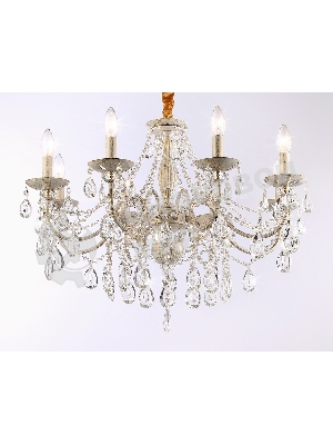 Светильник Ambrella light TR4945/8 WH/GD/CL белый/золото/прозрачный E14/8 max 40W D715*555
