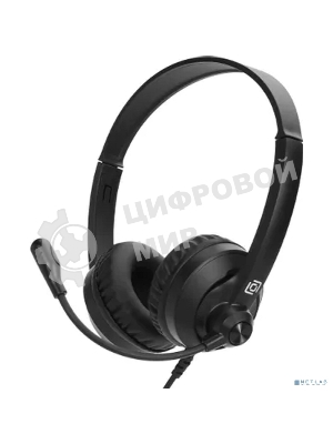 Гарнитура Oklick HS-M500 чёрный, проводная, USB
