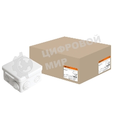 Распаячная коробка ОП 80х80х50мм, крышка, IP54, 7вх. | SQ1401-0112 | TDM