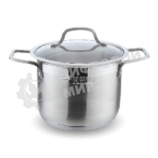 Кастрюля Kelli KL-4237 26,0 л Объем 26 л. Высокач. нерж. сталь. 5-слойное капсульное дно. Подходит для индукции. Стекл. жаропрочная крышка с паровыпуском диаметром 34 см. Удобные термостойкие клепаные ручки. Матовая внутри и снаружи. Мерная шкала внутри.