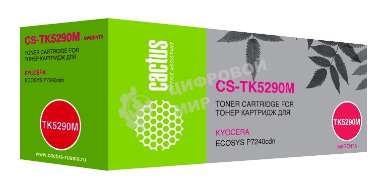 Картридж лазерный Cactus CS-TK5290M пурпурный (13000 стр.) для Kyocera ECOSYS P7240cdn