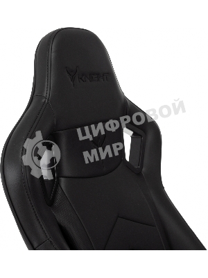 Кресло Knight Gladiator черный, экокожа, 120 кг, механизм качания