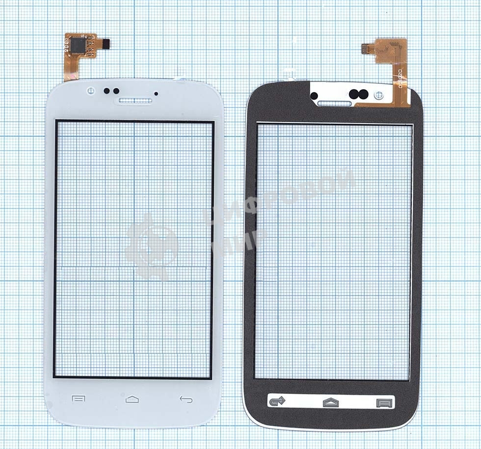 Сенсорное стекло (тачскрин) для Explay A400, белое