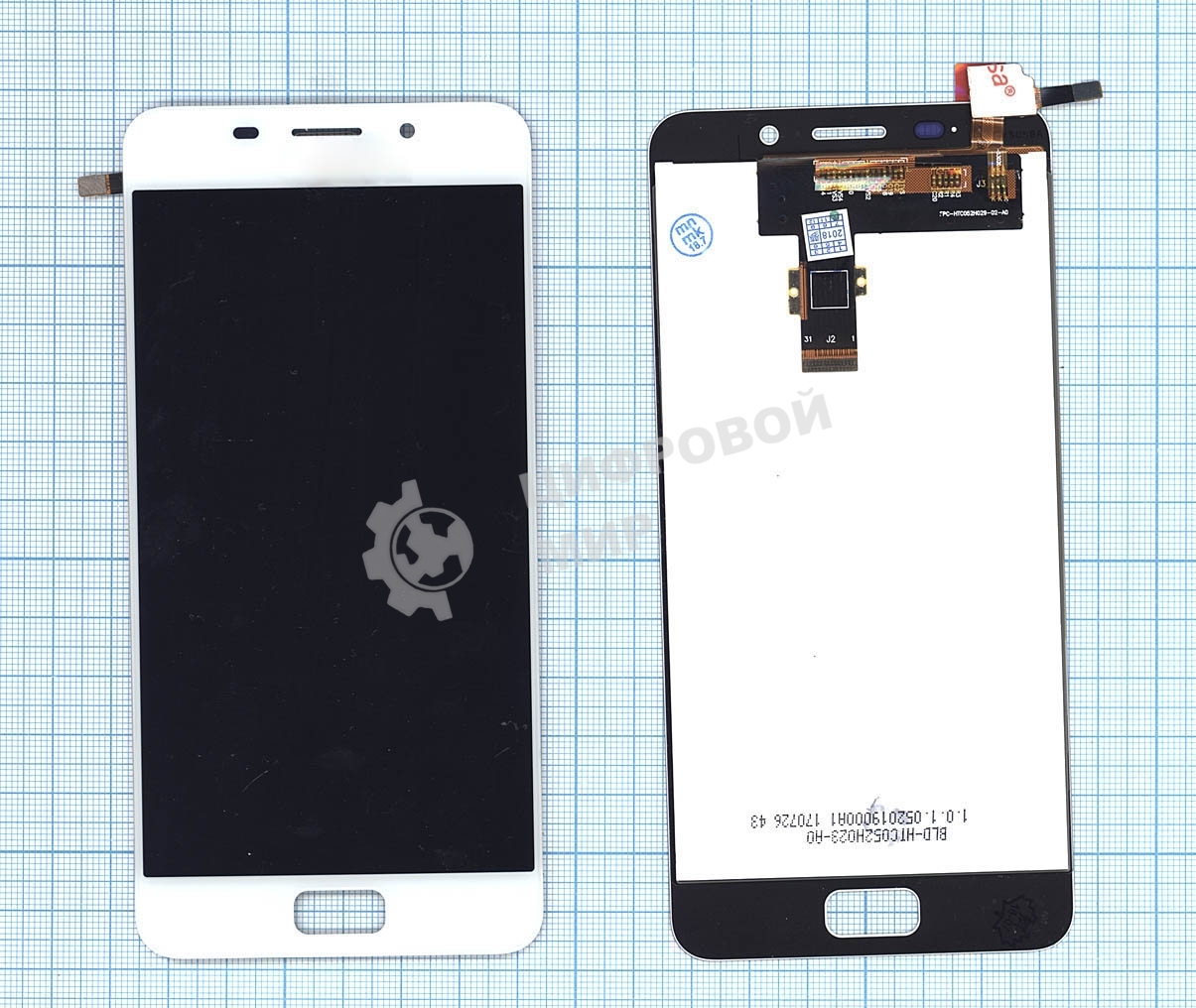Дисплей для Asus ZenFone 3s Max ZC521TL белый