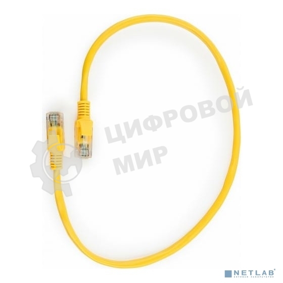 Патч-корд UTP Cablexpert cat.5e, 0.5м, литой, многожильный, желтый