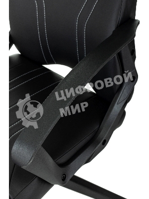 Кресло игровое Zombie 50 черный/белый эко.кожа крестов. пластик