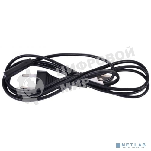 Кабель питания Cablexpert аудио/видео 0,5м, CEE 7/16 - C7, VDE, 2-pin, 2х0,75, черный, пакет (PC-184-VDE-0.5M)
