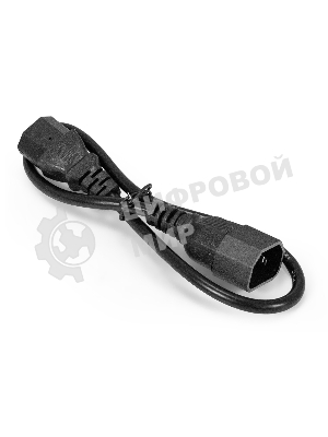 Кабель питания ExeGate Special EC-0,5S (C13->C14, 3*0.75мм2, CCA, черный, 0.5м)