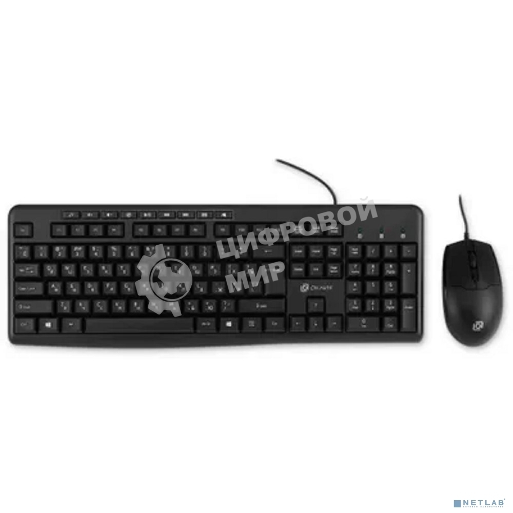 Комплект клавиатура + мышь Оклик S650 клав:черный мышь:черный USB Multimedia (1875246)