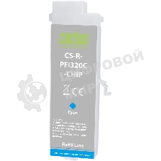 Картридж струйный Cactus CS-R-PFI320C-CHIP PFI-320C голубой (260мл) для Canon imagePrograff TM-200/200MFP/205/300/300MFP/305/250/255/350/355 с чипом