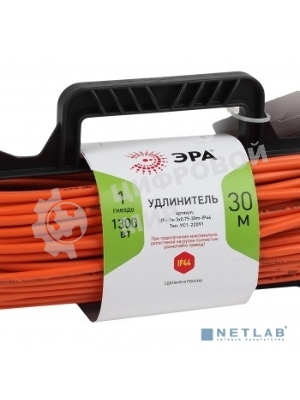 Удлинитель силовой ЭРА UFx-1e-3x0.75-30m-IP44 на рамке c/з 1 гн 30 м ПВС 3x0.75 (6/108)