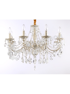 Светильник Ambrella light TR4945/8 WH/GD/CL белый/золото/прозрачный E14/8 max 40W D715*555