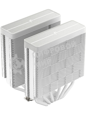 Кулер для процессора DEEPCOOL AG620 WH ARGb V2 LGA20XX/1700/1200/115X/AM5/AM4 (9шт/кор, TDP 260W, PWM, ARGb DUAL Fan 120мм, 6 тепл. трубок, белый) RET