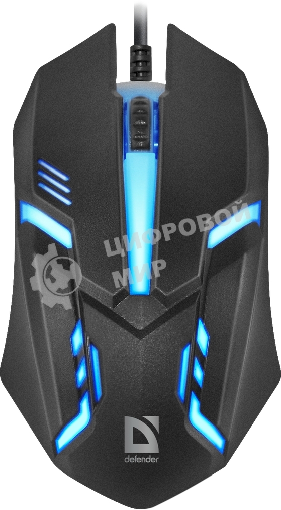 Мышь проводная Defender Hit MB-550 черный, 1600 dpi, USB, кнопки - 4