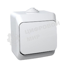 Выключатель 10 АХ, белый, ЭТЮД IP44 О/У 1-клавишный