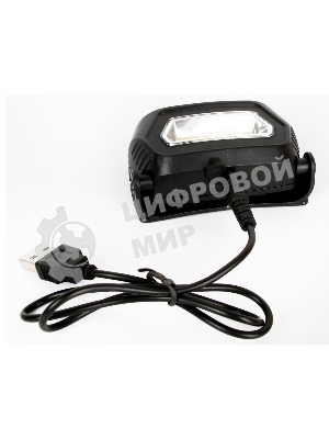 Фонарь налобный Ultraflash LED5359 (аккум 5В черный COB 3 Ватт, 3 реж.,пласт.,бокс)